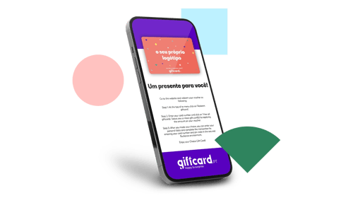 Personalize cartões-presente corporativos para a época festiva